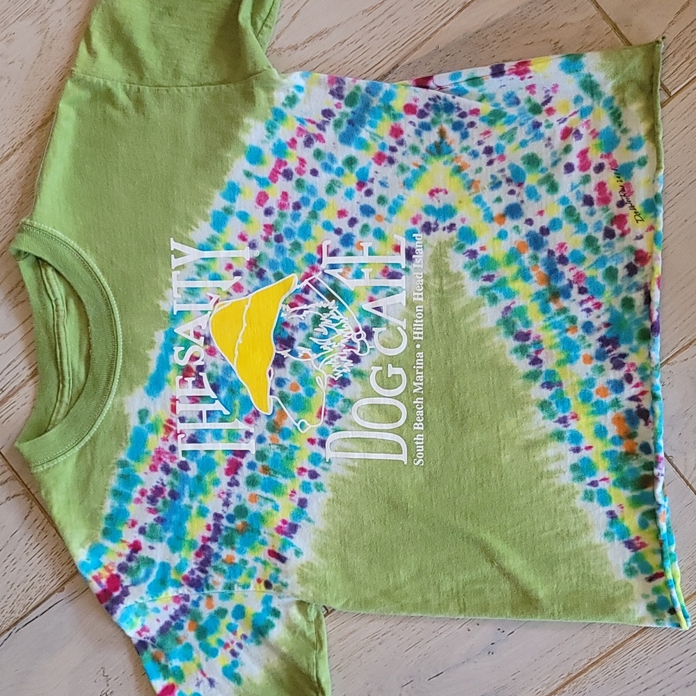 Salty Dog Cafe Tie Dye Cropped t-shirt xs ooak